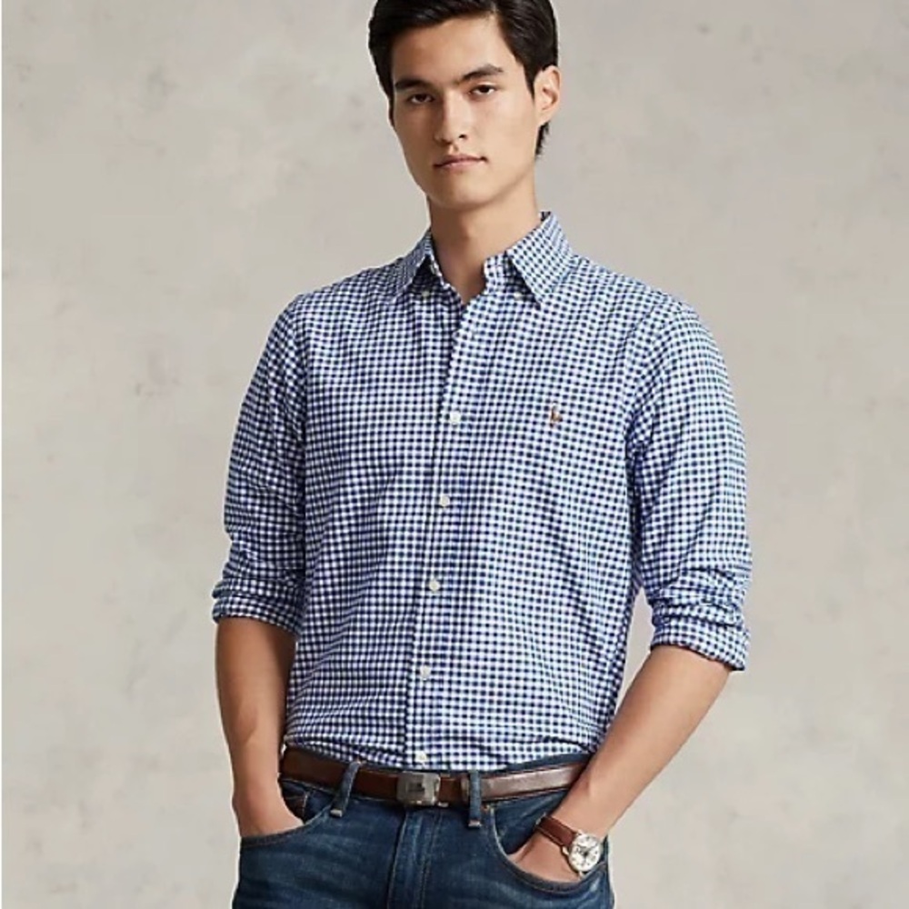 ralph lauren | men’s gingham oxford shirt | extra large